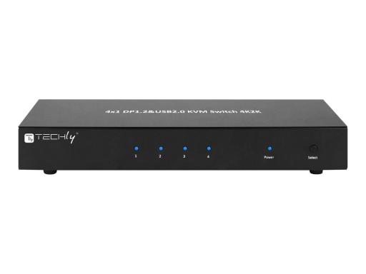 TECHLY KVM Switch, 4 Port, Display Port 1.2