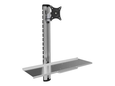 TECHLY Wandhalterung fuer LCD TV 38,10cm bis 68,58cm mit Monitorarm Aluminium- 