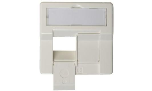 TELEGÄRTNER Zentralplatte für AMJ45 Dosen alpinweiss