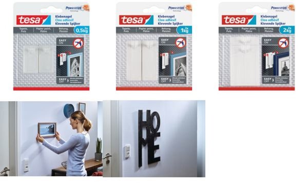 TESA 1x2 Tesa Klebenagel für Tapeten und Putz (1 kg)            77773