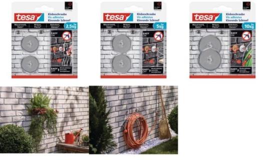 TESA 77906-00000 - Universal hook - Stein - Innen und Außen - Sichtverpackung (