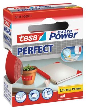 TESA Gewebeklebeband tesa tesa® Extra Power Rot (L x B) 2.75 m x 19 mm Kautschu