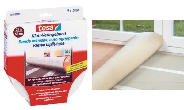 TESA Klettverlegeband, 25m x 50mm