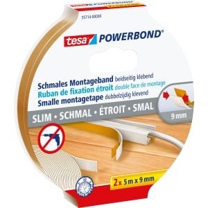 TESA Montageband tesa tesa® POWERBOND (L x B) 5 m x 9 mm Inhalt: 2 Rolle(n)