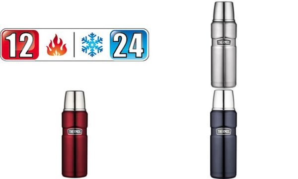 THERMOS Isolierflasche STAINLESS KI NG, 0,47 Liter, rot (6463098)