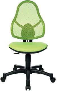 Drehstuhl Junior Open Art, schwarz/ apfelgrün, ohne Armlehne, Fußkreuz