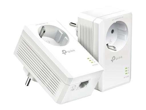 TP-LINK AV1000 - Gigabit Passthrough Powerline Starter Kit - Bridge - GigE, Hom