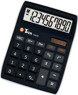 Tischrechner Twen 1040S 10-stellig schwarz, Prozent, Korrekturtaste
