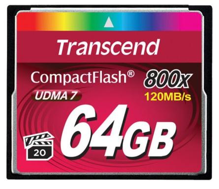 TRANSCEND 64GB CF Card 800X TYPE I