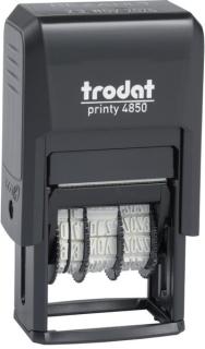 Mini-Datumstempel GESCANNT 4850/l9 Abdruck: blau/rot 25x12mm