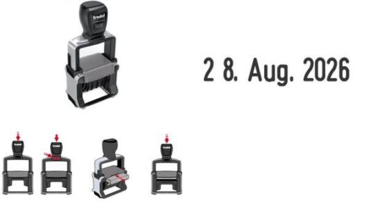 TRODAT Datumstempel Professional 4.0 5030 Gehäuse: gebürsteter Edelstahl, Farbe