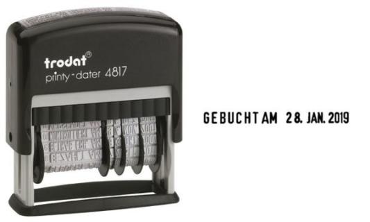 TRODAT Wortbandstempel Printy Dater 4817, mit Datum, SB- für den Markt: D - L -