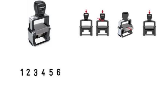 TRODAT Ziffernstempel Professional 4.0 5546, 6-stellig Gehäuse: gebürsteter Ede