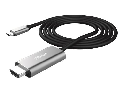 TRUST USB-C Anschlusskabel [1x USB-C? Stecker - 1x HDMI-Stecker] 1.8 m Schwarz 