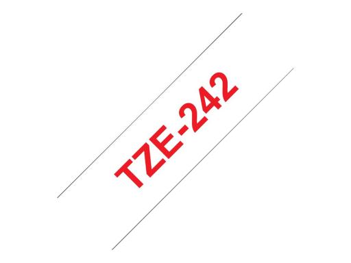 Tape TZE242 / weiß/rot / 8m/ 18mm/PT1000
