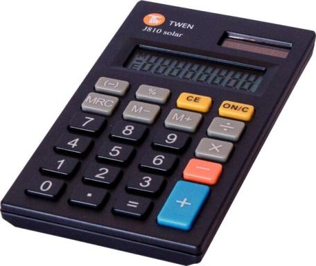 Taschenrechner, anzeigend, 8-stellig Solar und Batterieb, schwarz,