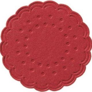 Tassendeckchen, Zelltuch-Untersetzer Ø 7,5 cm, 8-lagig, Rot | 250 Stück 