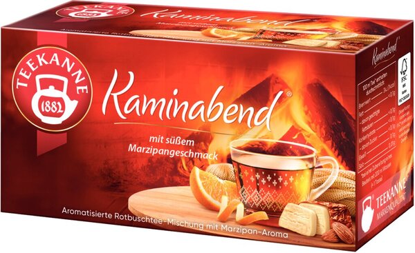 Tee Kaminabend, mit süßem Marzipan- geschmack