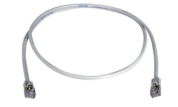 Telegärtner Patchkabel, Kat.5e, kur ze Tülle, grau, 5,0 m (18800099)