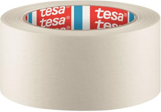Tesapack Papier, 50m x 50mm, weiß selbstklebend, lösungsmittelfrei,