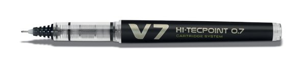 Tintenroller Hi-Tecpoint V7, 0,4mm, schwarz, Kappenmodell, mit Flüssig-