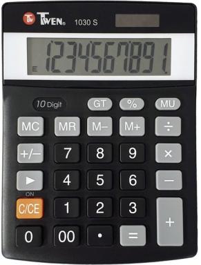 Tischrechner 1030S, 10-stellig, schwarz, Prozent-, Korrekturtaste