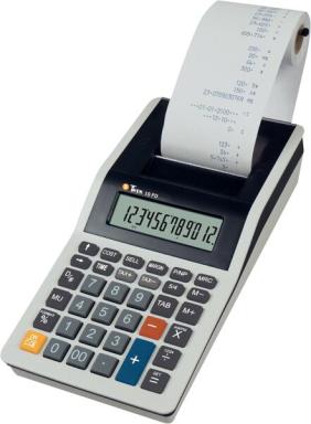 Tischrechner 110 PD, grau, 12-stellig, 1,4 Zeilen/Sekunde,