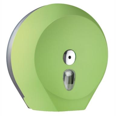 Toilettenpapier-Großrollen-Spender "racon CE designo L" grün <br>mit Sichtfenster, soft touch Oberfläche, für Toilettenpapier-Großrollen bis Ø 29 cm, System TR 1