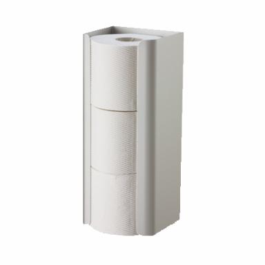 Toilettenpapier-Rollen-Ersatzrollenhalter für 3 Rollen | Aluminium eloxiert<br>Reserve-Rollenhalter für WC-Papier-Haushaltsrollen