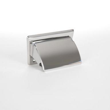 Toilettenpapier-Rollen-Spender für 1 Rolle | Chrom "Clivia Top" mit Deckel