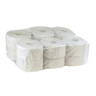 Toilettenpapier Großrolle 1-lagig, recycling, 130 m lang, 9 cm breit | 12 Rollen/Sack