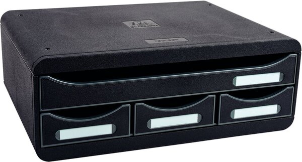 Toolbox 3 Schübe schmal und hoch, 1 Schub für A4 Format, schwarz,