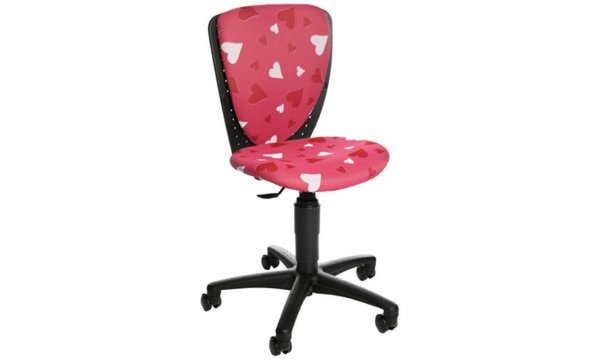 Topstar Kinder-Drehstuhl SCOOL 3 , Herz-Motiv pink (70570001)