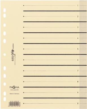 Trennblätter Easy Rip aus Kraft- karton, beige. Mit mikroperforieten