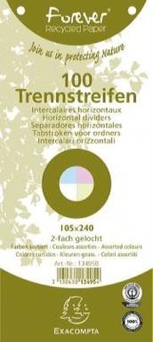 Trennstreifen sortiert 180g/qm , 105 x 142 mm, gelocht
