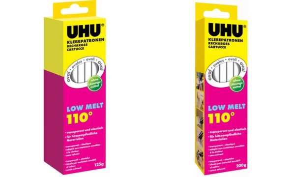 UHU Klebepatrone Low Melt, 125 g, t ransparent (5654567)