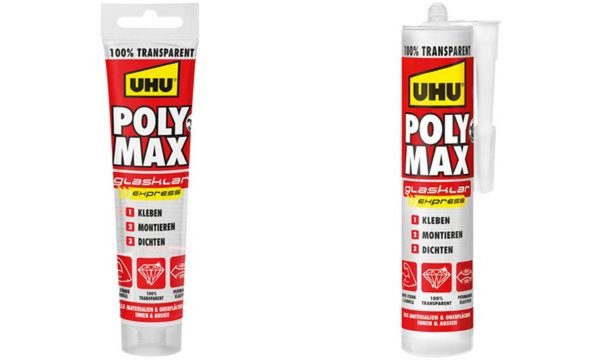 UHU Montagekleber POLYMAX EXPRESS, glasklar, 300 g Kartusche (5664556)