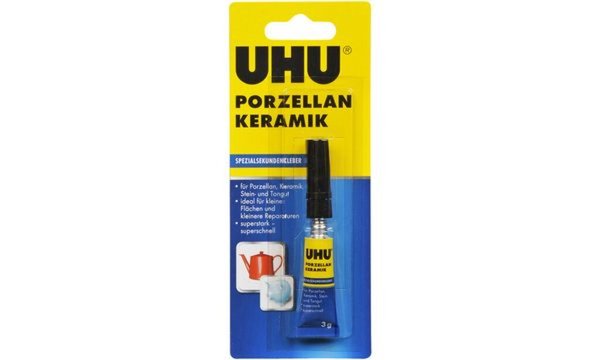 UHU Spezial-Sekundenkleber PORZELLA N KERAMIK, 3 g in Tube (5652048)