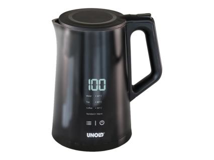 UNOLD 18415 Blitzkocher Edelstahl Digital sw 1800W 1,5L Cool Touch