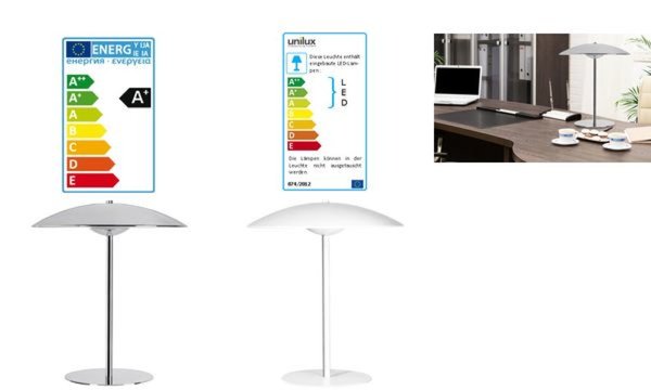 UNiLUX LED-Design-Tischleuchte ROMY , Farbe: chrom (64000208)