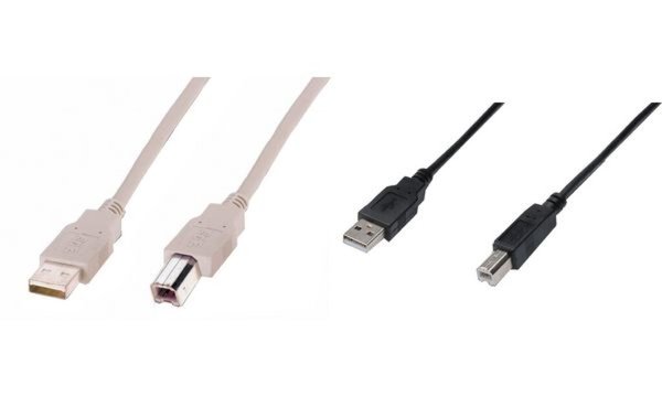 USB-Kabel Anschl. AB St/St 1.8m beige