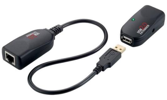 USB 2.0 CAT5 Verlängerung Logilink, bis zu 50m, schwarz