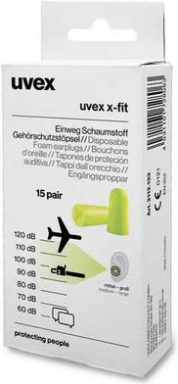 UVEX 2112133 x-fit Gehörschutzstöpsel 37 dB einweg 15 Paar (2112133)