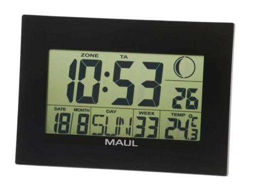 Uhr MAULfly 30RC Funkuhr schwarz Wand-/Tischuhr digital