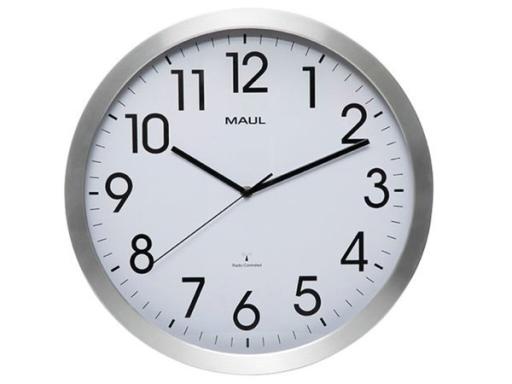 Uhr MAULmove 40RC Funkuhr Wanuhr Aluminium Rahmen Ø 40cm
