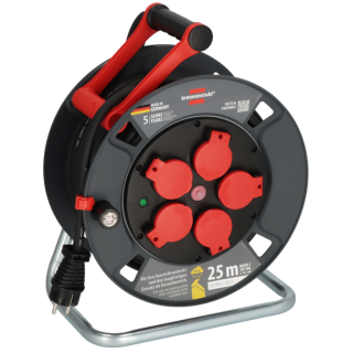 BRENNENSTUHL 9232250100 Kabeltrommel 25 m Schwarz Schutzkontakt-Stecker