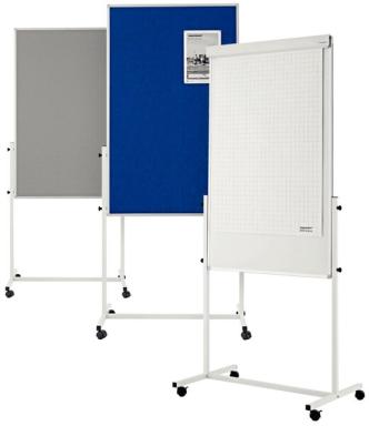 Universal-Board 3 in 1, Filz grau 750x1200mm, Alurahmen