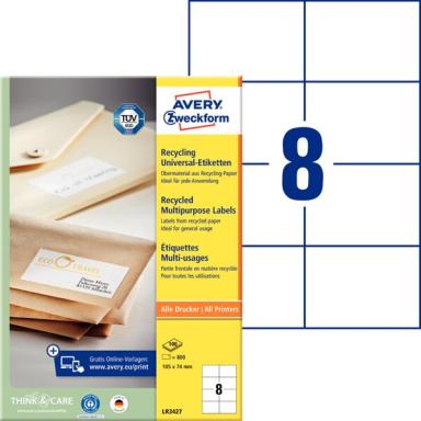 Universal-Etiketten, 105 x 74 mm, matt, rechteckig
