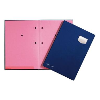 Unterschriftsmappe 10-teilig DE LUXE blau, für A4, Kunststoffeinband
