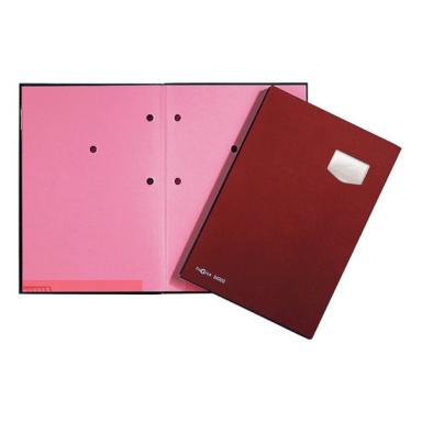 Unterschriftsmappe 10-teilig DE LUXE rot, für A4, Kunststoffeinband